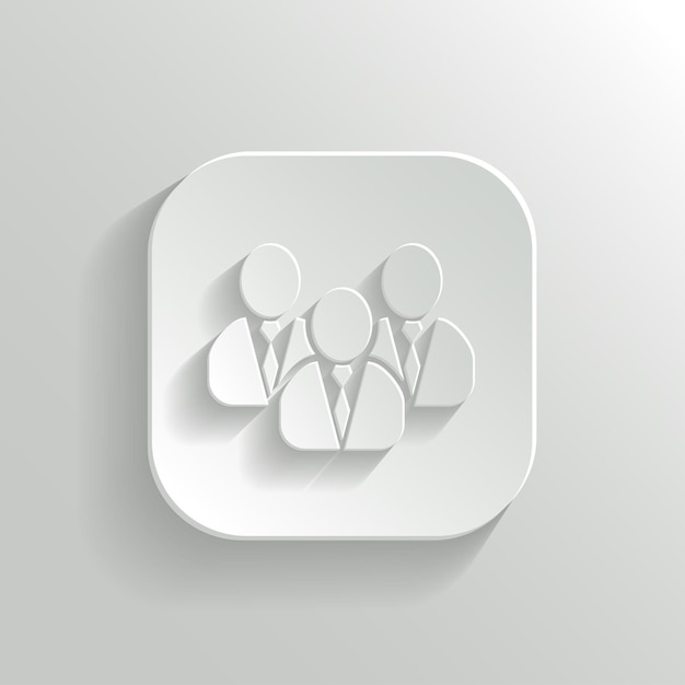 User group network icon vector white app button