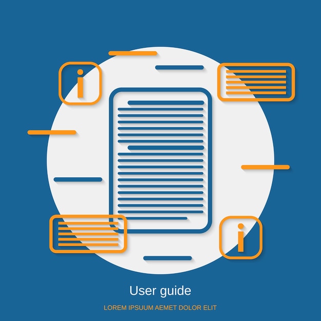 User guide flat design style vector concept illustration