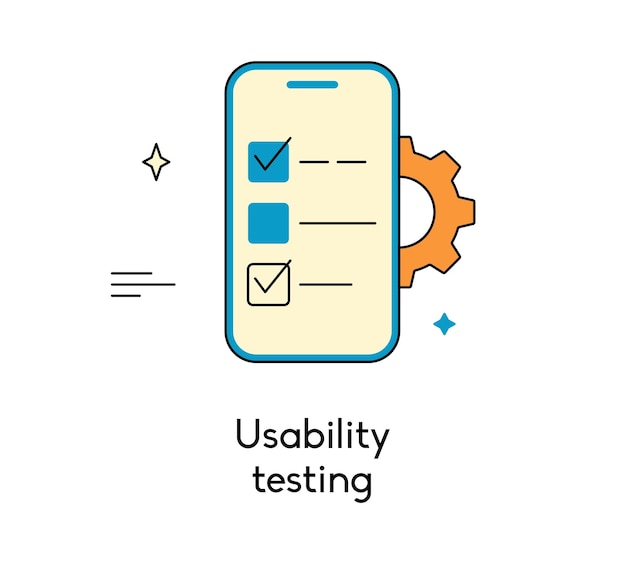 Vector user interface development and working application programming usability testing experience