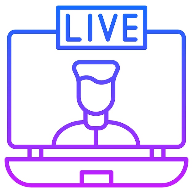 User Live Streaming Vector Illustration