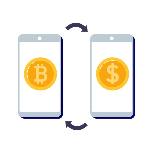 Using a smartphone to exchange dollars for bitcoin Blockchain technologies