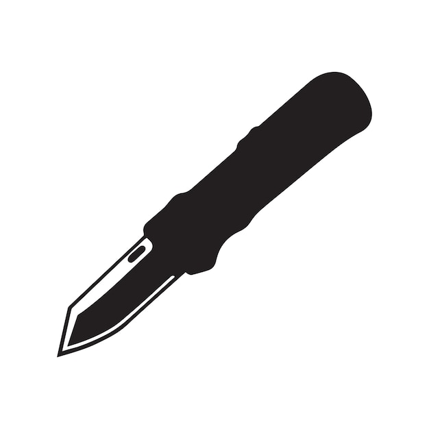 Utility Knife Vector illustration in black and white