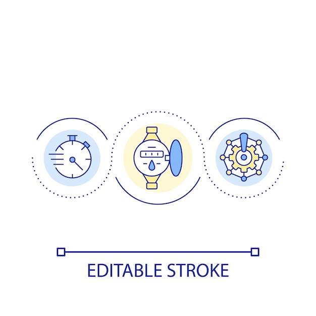 Utility meter loop concept icon