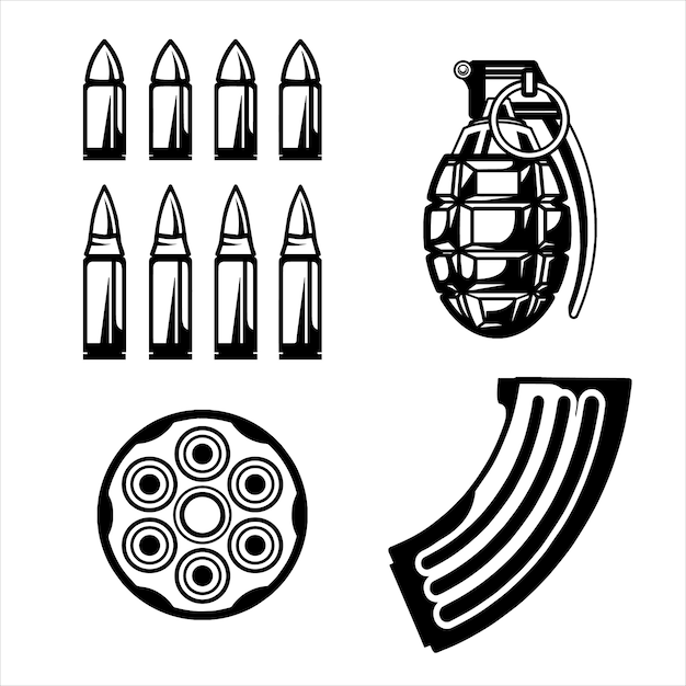 utility war pack design black and white