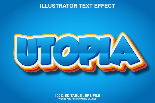 utopia text effect editable