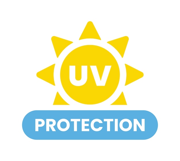 UV protection icon. UV radiation icon.