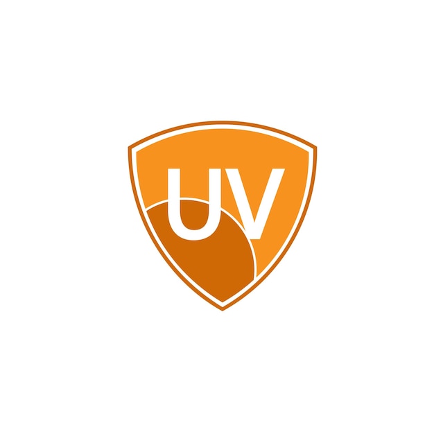 Uv protection logo and icon vector ultraviolet with reflection around the circle