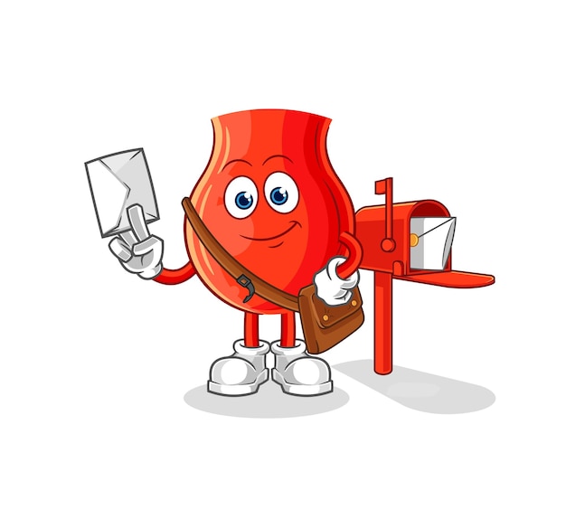 Uvula postman vector cartoon character