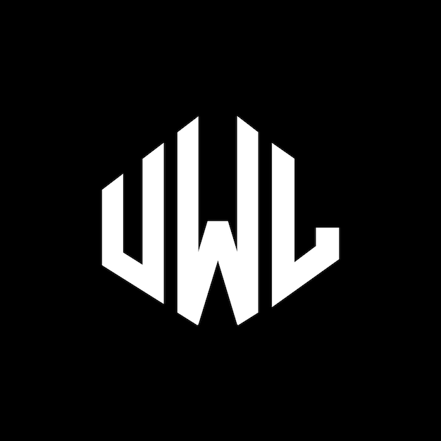 UWL letter logo design with polygon shape UWL polygon and cube shape logo design UWL hexagon vector logo template white and black colors UWL monogram business and real estate logo