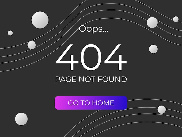 UX UI design 404 error User interface with abstraction A resource with a dark background