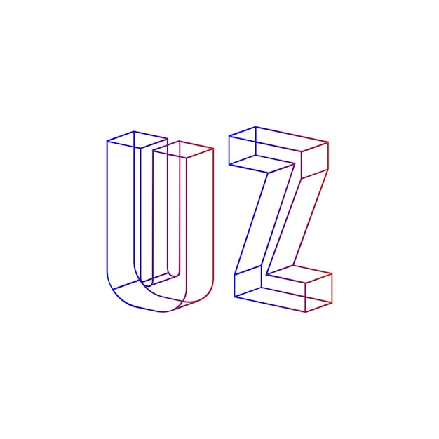 uz letter logo design