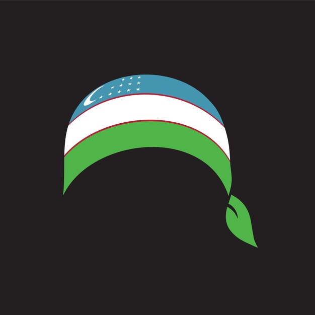 Vector uzbekistan flag headband vector