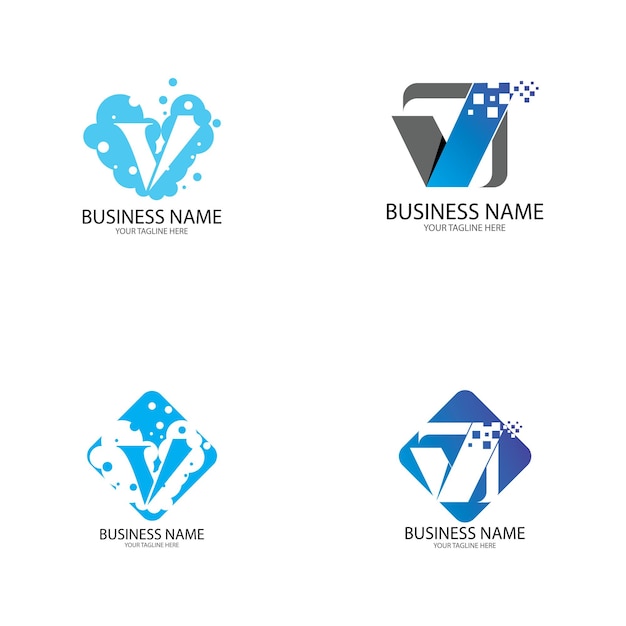 V Letter Logo Business Template Vector icon