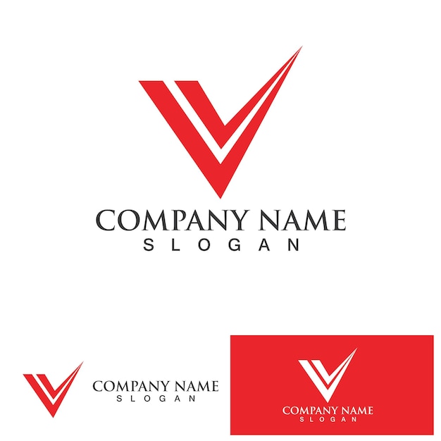 V Letter Logo Template vector