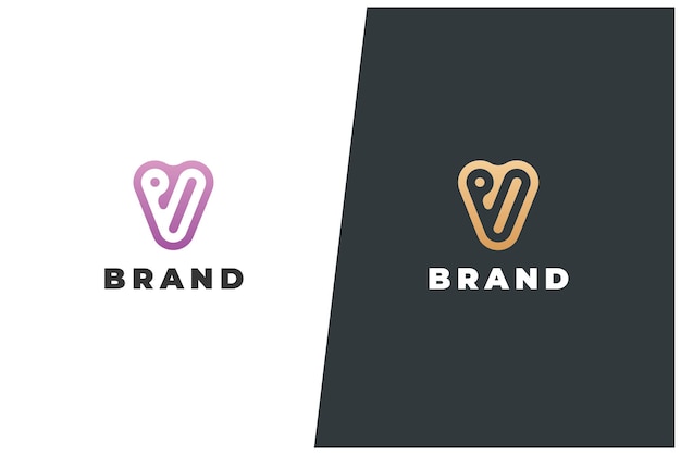 V Letter Vector Monogram Logo Concept Design