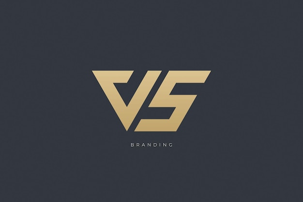 V Letter VS Combination Monogram Logo