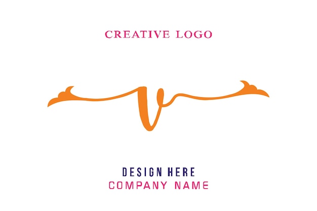 V lettering logo is simple easy to understand and authoritative