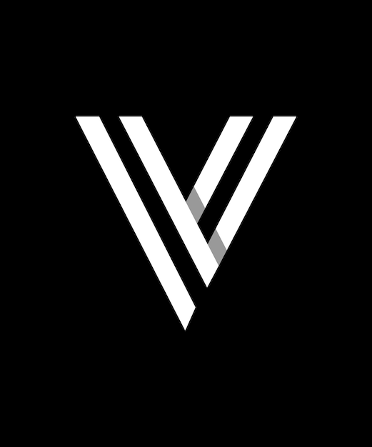 V lettermark logo design