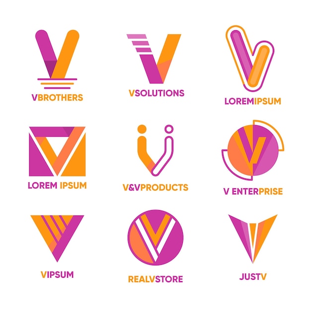 V logo collection