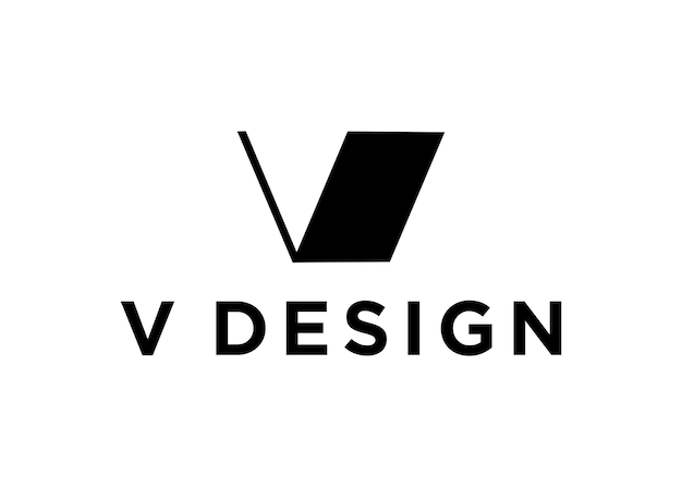 v logo design vector illustration