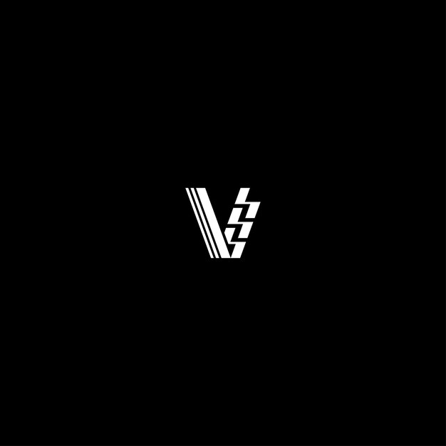 Vector v logo design with luxury style