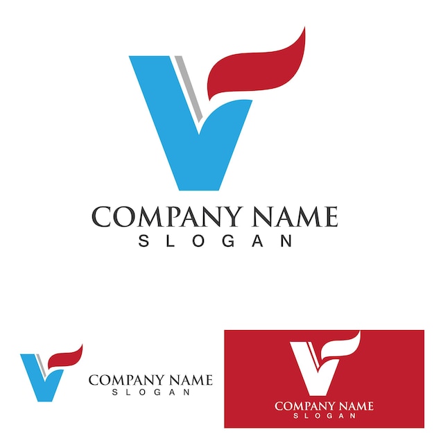 V Logo Template vector icon illustration