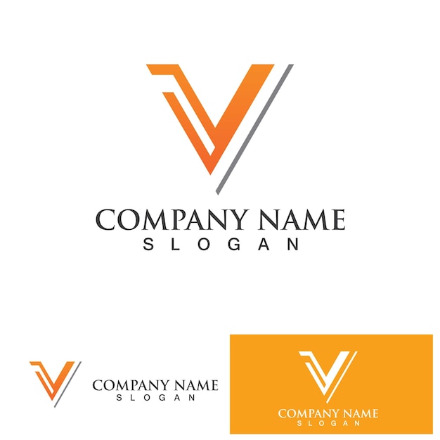 V Logo Template vector icon illustration