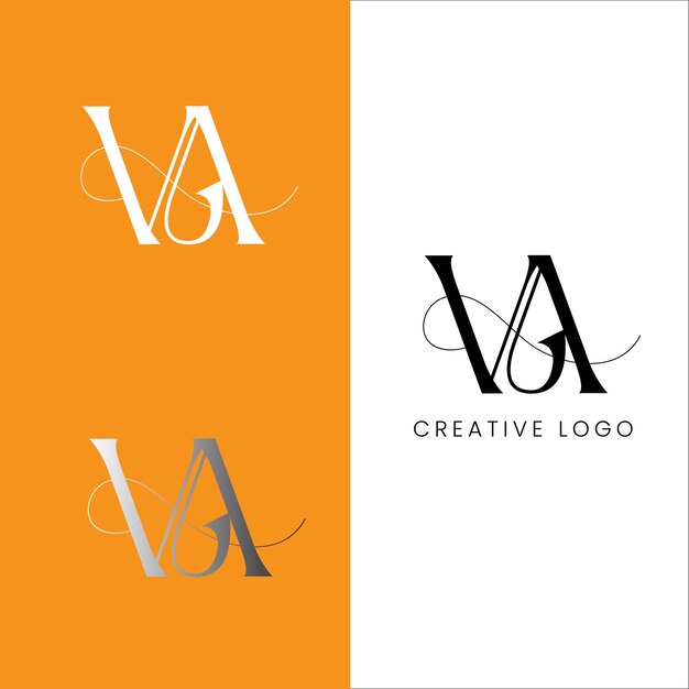 Vector va initial letter logo design