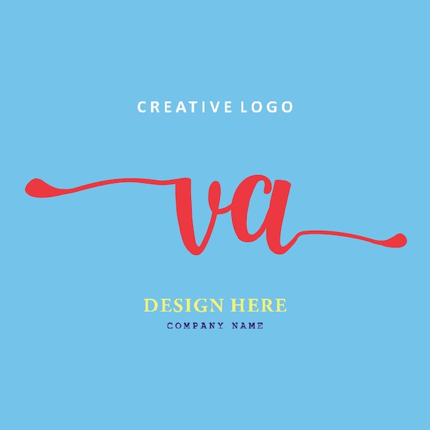 Vector va lettering logo is simple easy to understand and authoritative