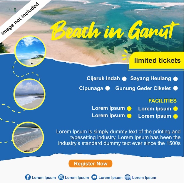 Vacation spot flyer template