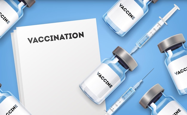 Vaccination background template.