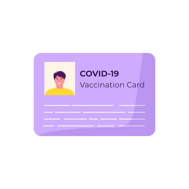 Vaccination card icon for COVID-19. Health passport of vaccination for covid-19. Safe travel in pandemic. coronavirus vaccine, disease.