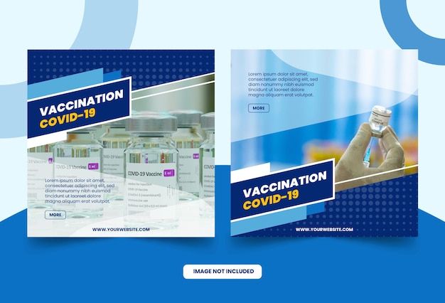 Vaccine for coronavirus social media post template