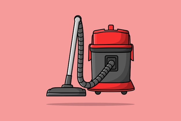 Vacuum Cleaner Machine vector illustration.