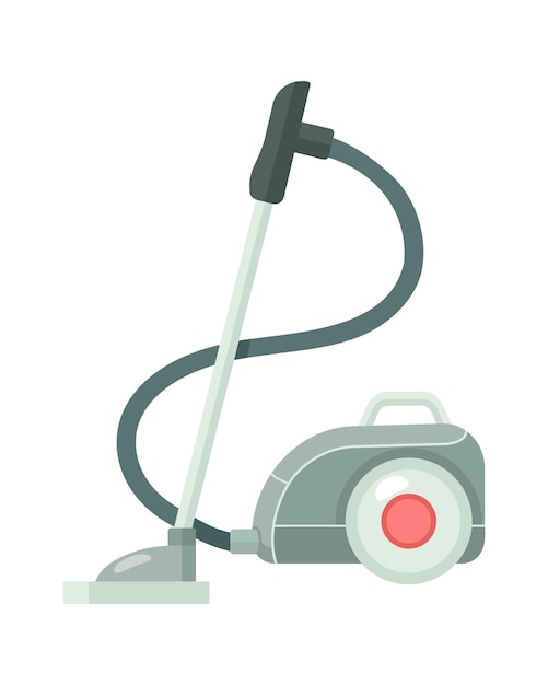 Vacuum cleaner semi flat color vector object