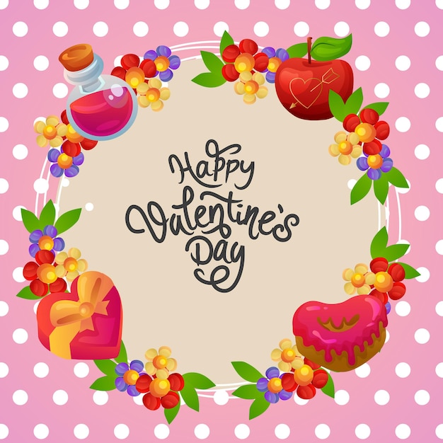 Valentine card with love icon