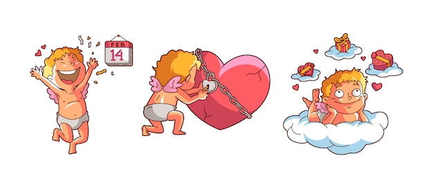 Vector valentine cupid