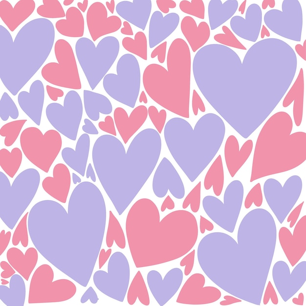 Valentine Day background with hearts