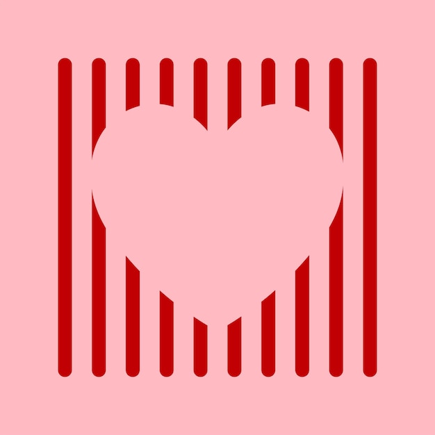 valentine day heart outline shape icon vector