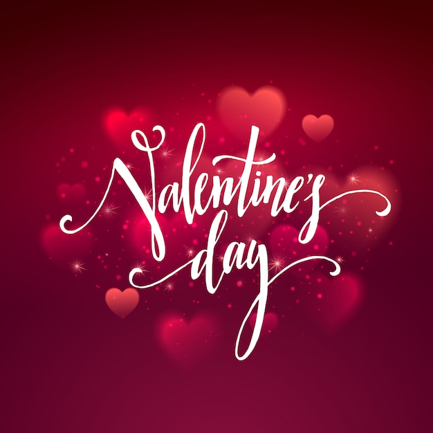 Valentine day lettering