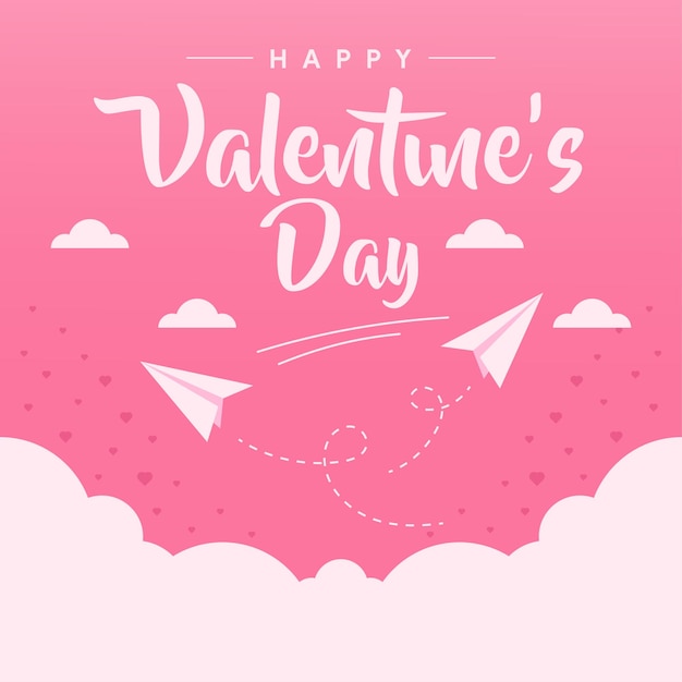 valentine day sale background with podium in flat design