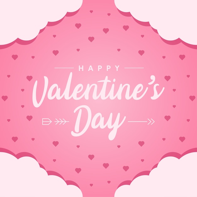 valentine day sale background with podium in flat design