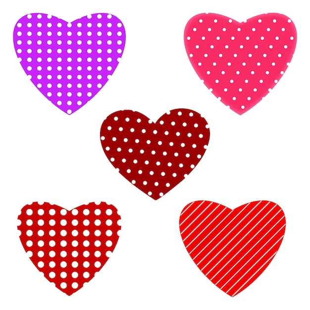 Valentine day vector illustration with creative love composition of the heart