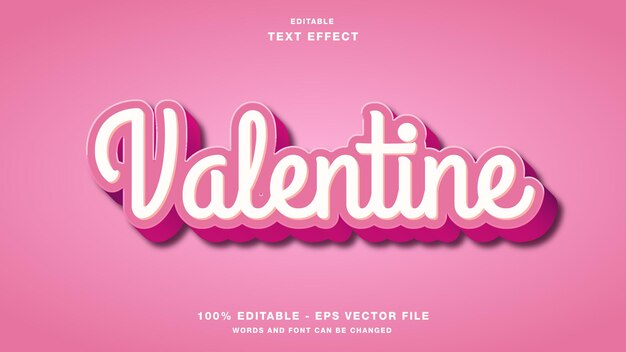 Valentine Editable Text Effect