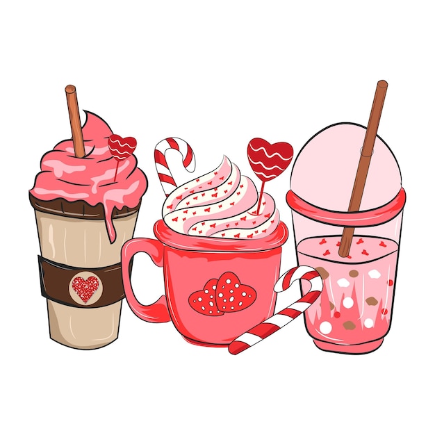 Valentine Gnome coffee cup sublimation file for t-shirt, scrapbooks and others