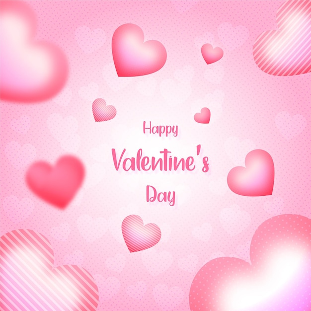 Valentine's day Background or banner with hearts Pink Background 