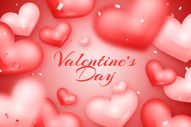 Valentine's day background realistic style