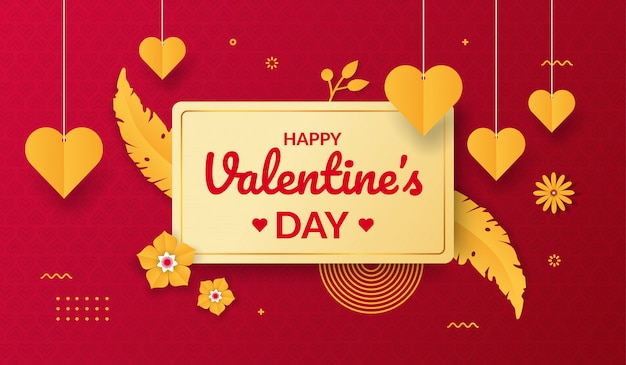 Valentine's day background, symbol of romantic holiday celebration concept