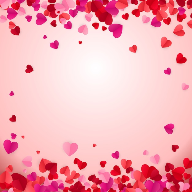 Valentine's day background with hearts