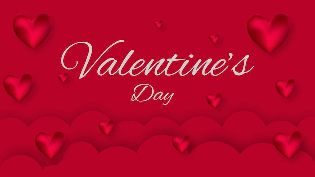 Valentine s day background with hearts